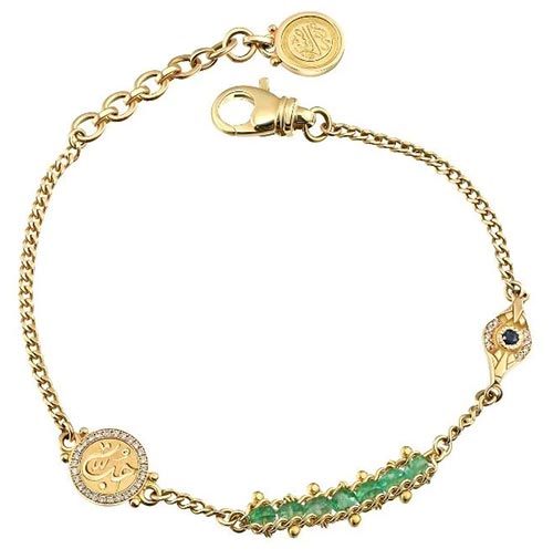 Gold Love bracelet, Azza Fahmy